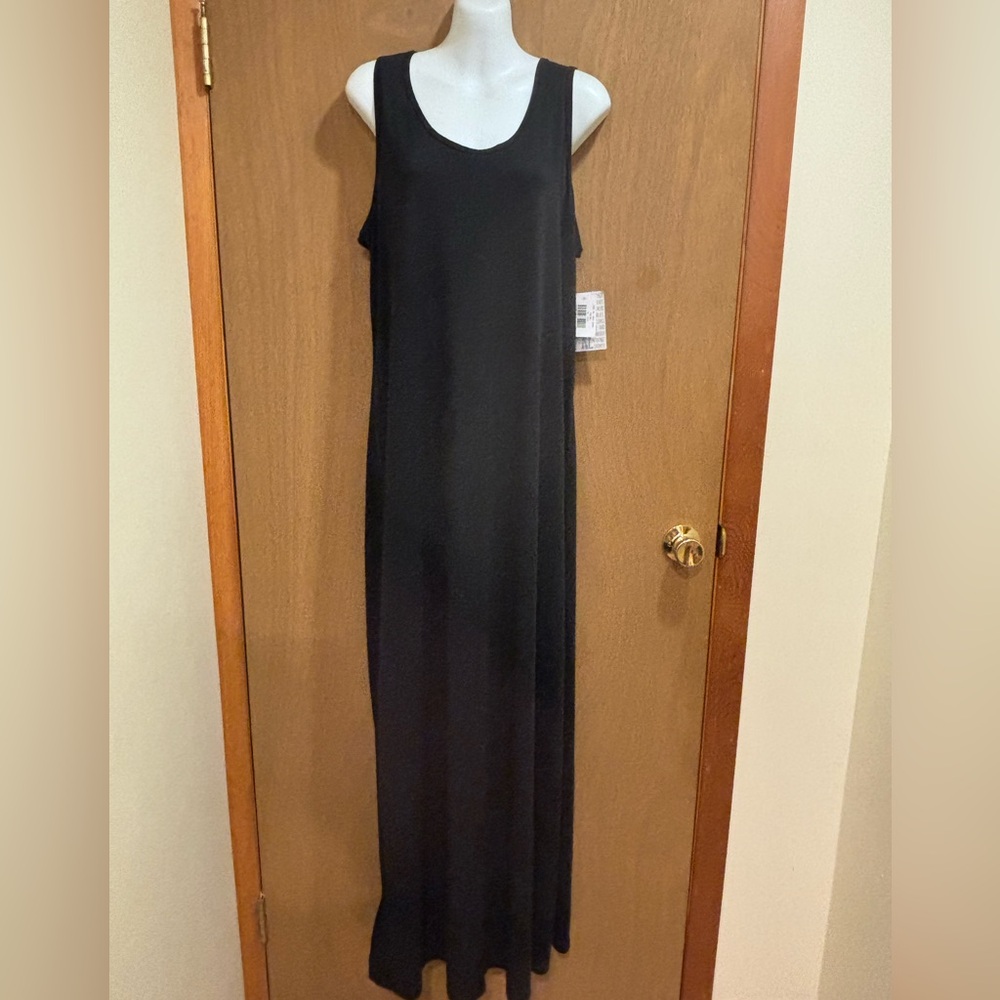 NWT LulaRoe Dani Sleeveless Black Tank Maxi Dress XL Extra Large